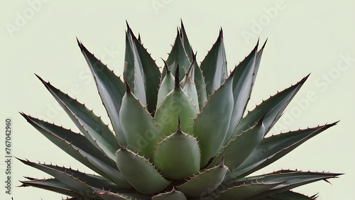 Agave plant isolated against a clean white background photo