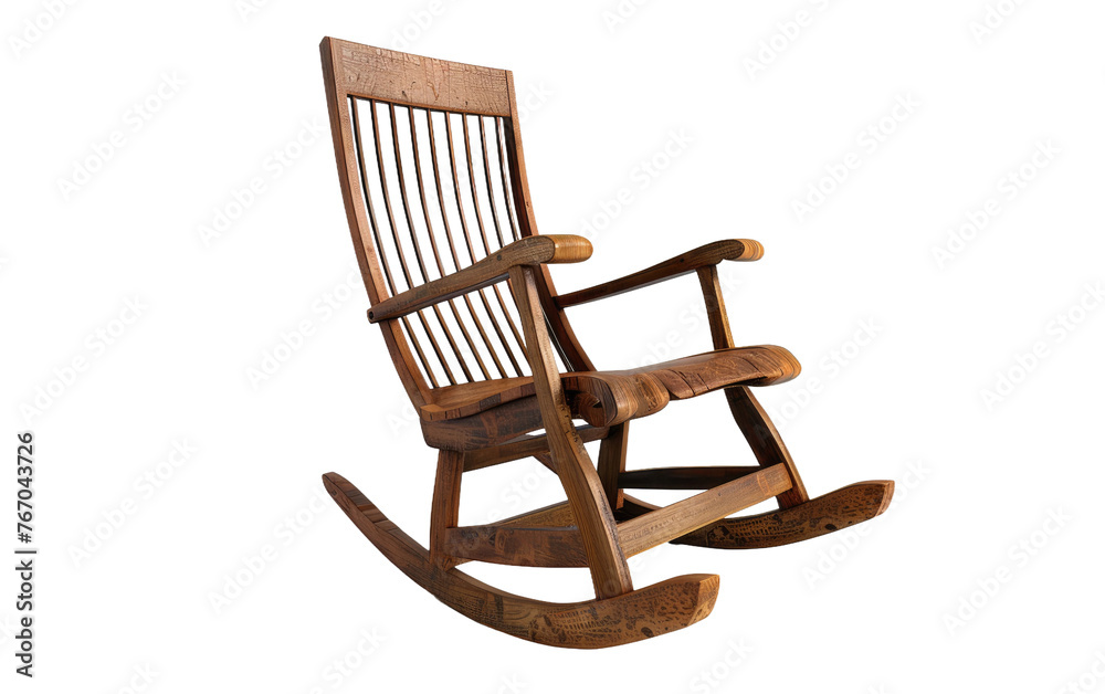 The Elm Rocker: A Chair of Tranquility isolated on transparent Background The Elm Rocker: A Chair of Tranquility isolated on transparent Background