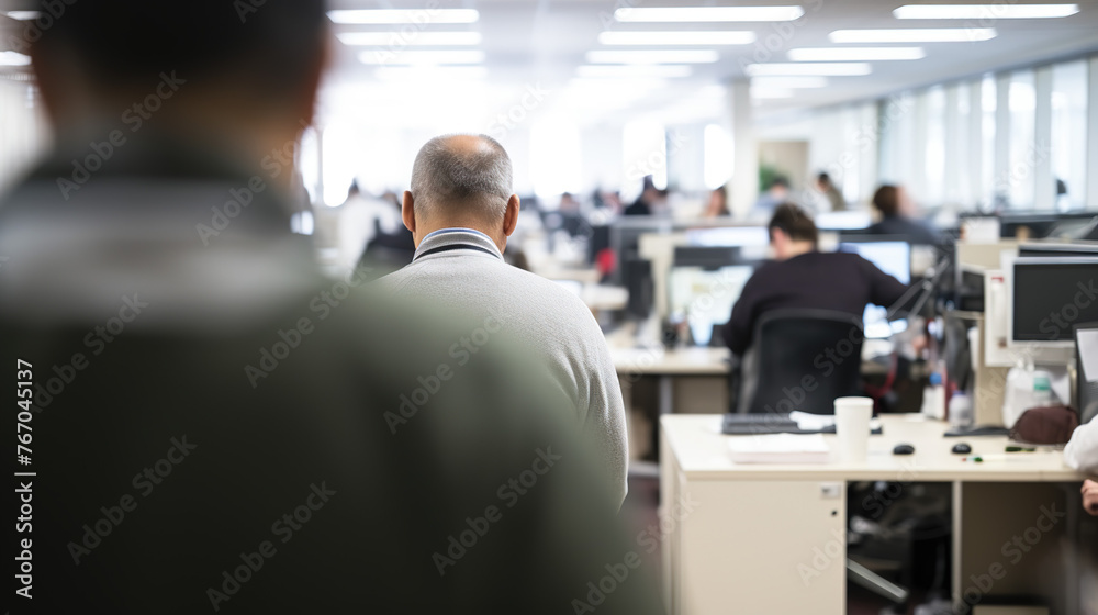 Motion blurred day in an office Motion blurred day in an office