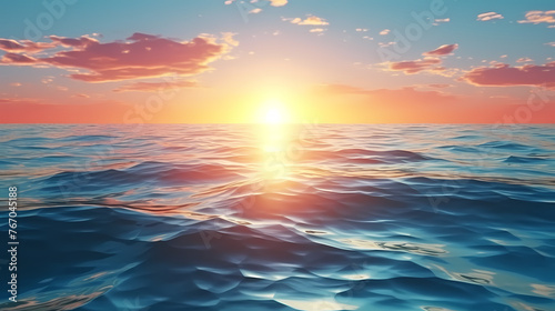 Water background with bokeh glare