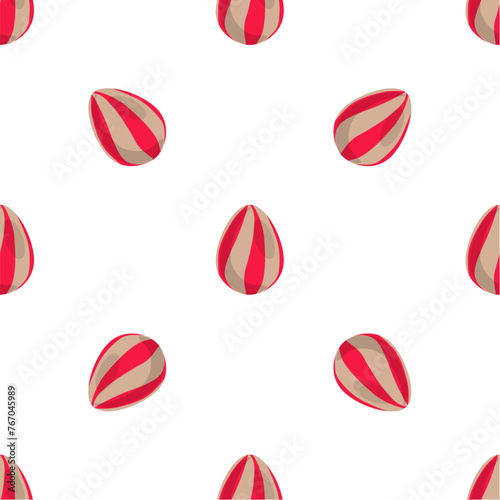 Illustration on theme seamless celebration holiday Easter with hunt colorful bright eggs