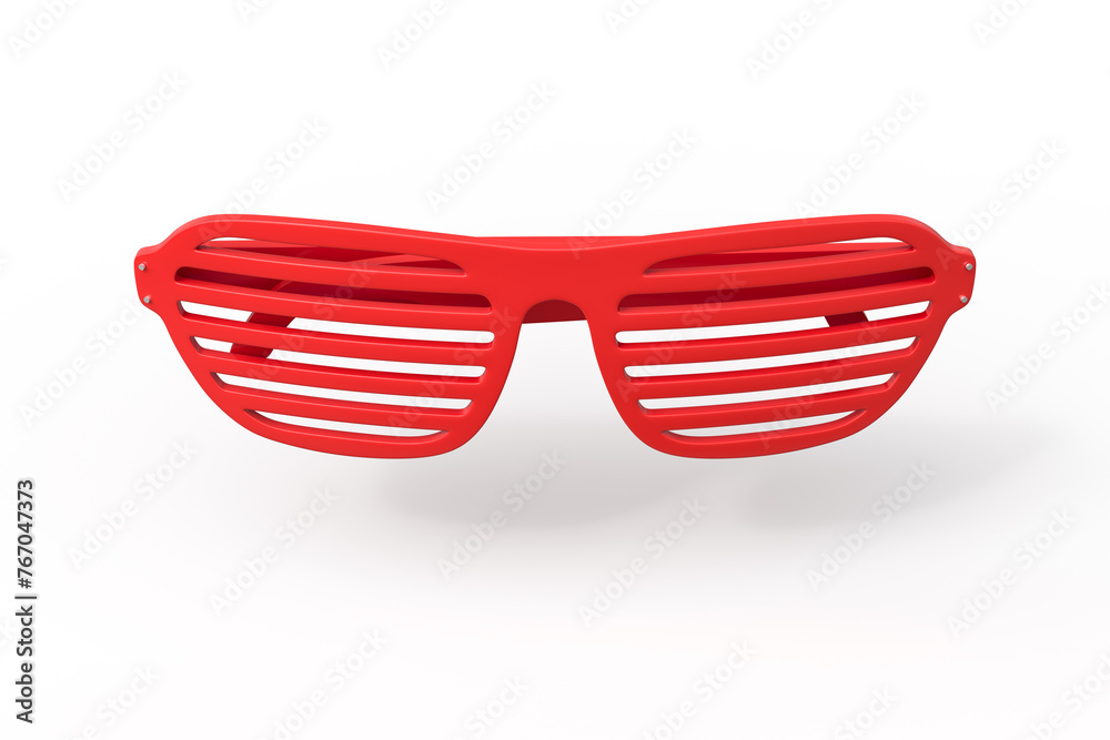 Front view of classic red shutter shades Front view of classic red shutter shades