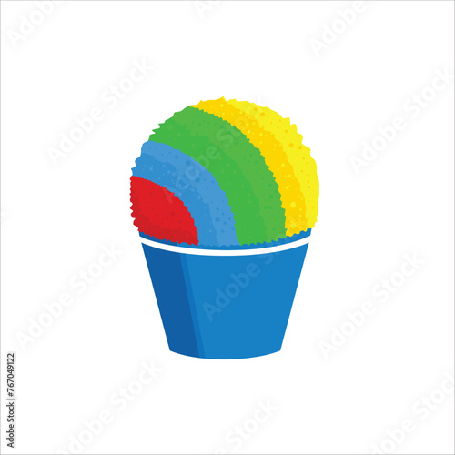 shaved ice vector cup illustration, can be used for backgrounds, walls, etc