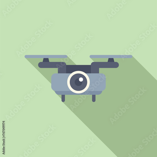 Service pro videography icon flat vector. Filming operator. Creative pilot recording