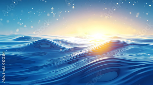 Background of transparent sea water sparkling in the sun