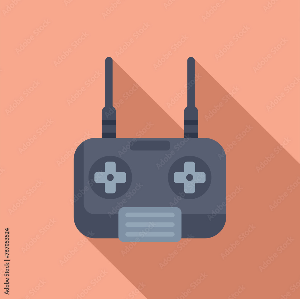 Joystick control icon flat vector. Aerial device. Aero pro filming scene Joystick control icon flat vector. Aerial device. Aero pro filming scene