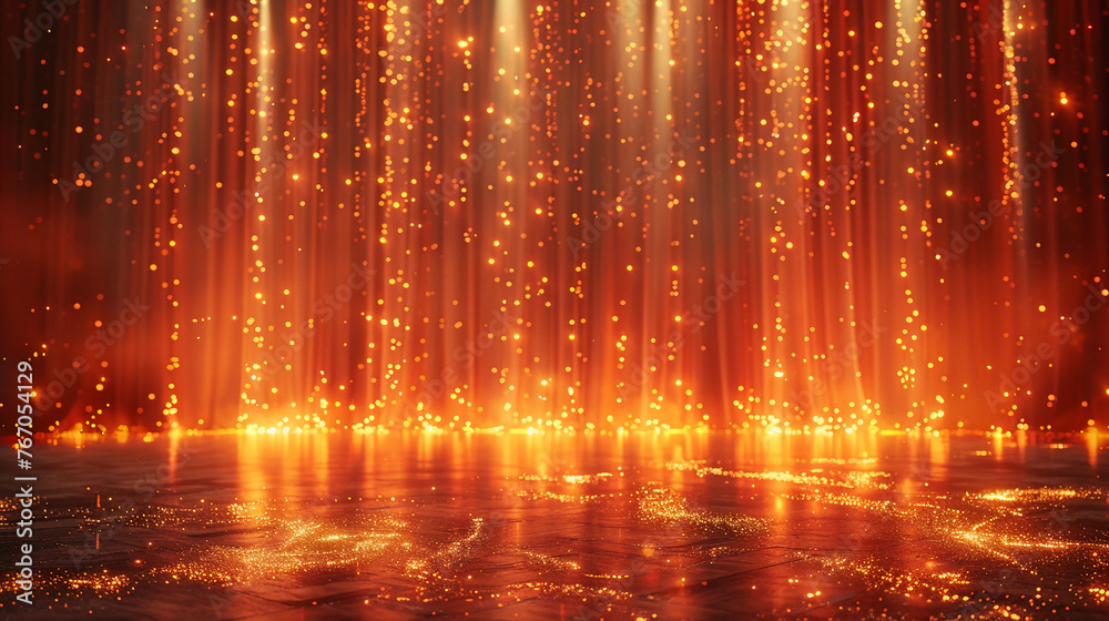 LUXURY NIGHT PARTY elegent GLITTER CURTAIN LIGHTHING backdrop. AI generative