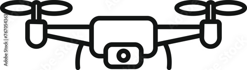 Aerial videography icon outline vector. Drone filming. Air operator control