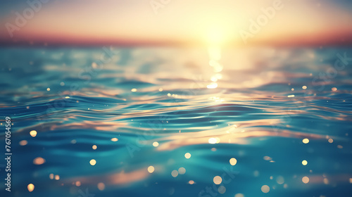 Background of transparent sea water sparkling in the sun
