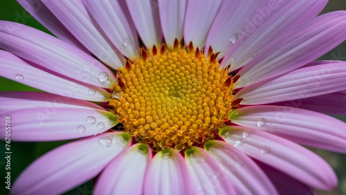 Artistic wallpaper with macro photo of water drop on flower