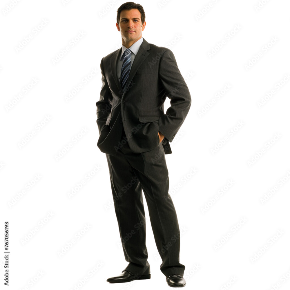 portrait of a businessman, transparent cut-out 