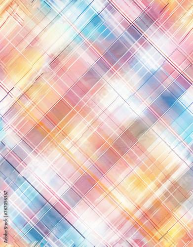 opalescent pastel plaid background. AI generative