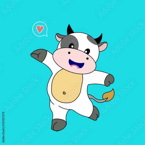 cow cartoon and logo cow cartoon