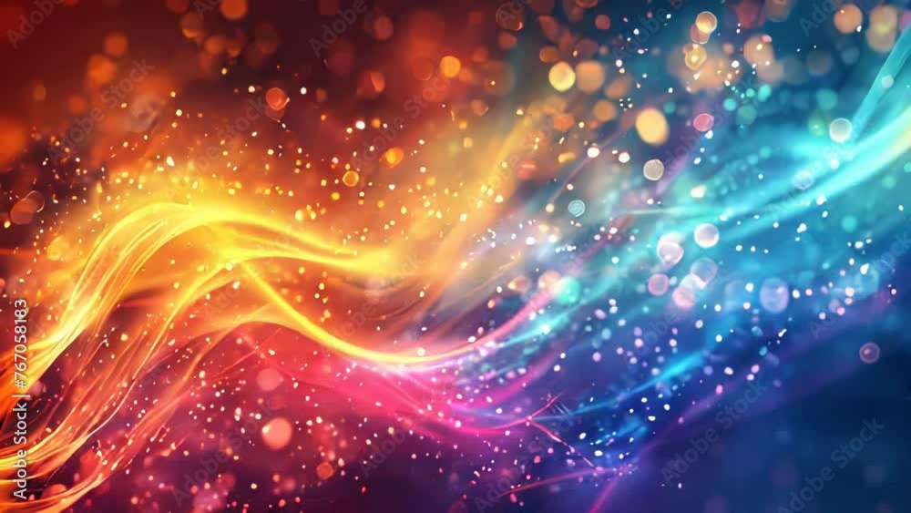 abstract background with glowing particles and lines in blue and orange colors abstract background with glowing particles and lines in blue and orange colors