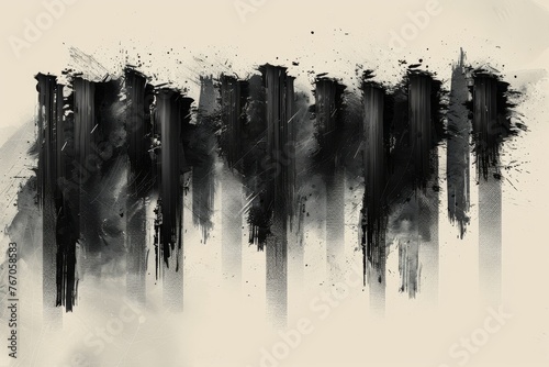 Modern grunge brushes with abstract brush strokes.