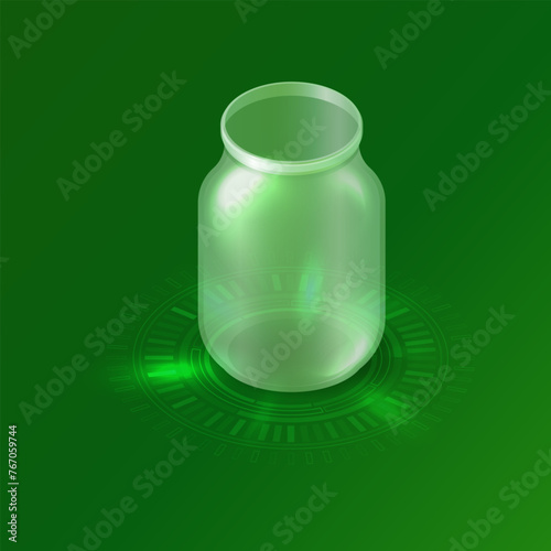 bottle of milk with green background