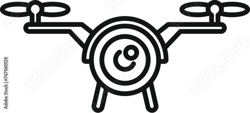 Control aerial drone icon outline vector. Pilot inspection. Recording smart device