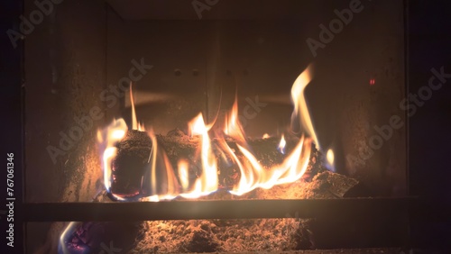 Feuer im Kamin Ofen
