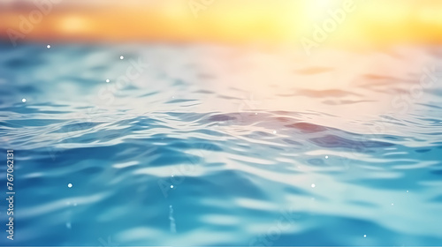 Soft background abstract texture with lights looping bokeh and reflection on water