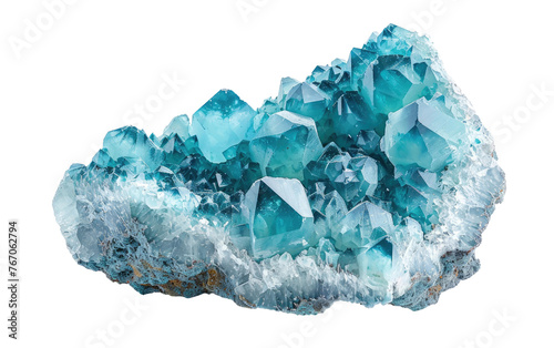 Radiant Hemimorphite Jewel isolated on transparent Background