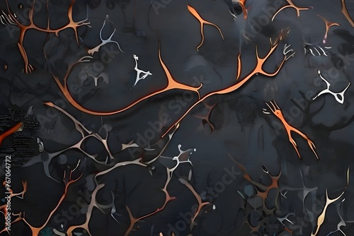 Neuron with black grounds 