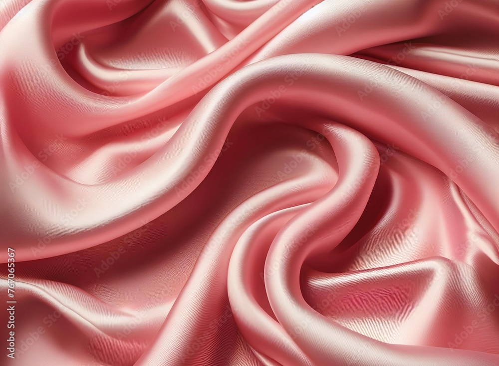 Fototapeta premium pink satin fabric background. Silk background