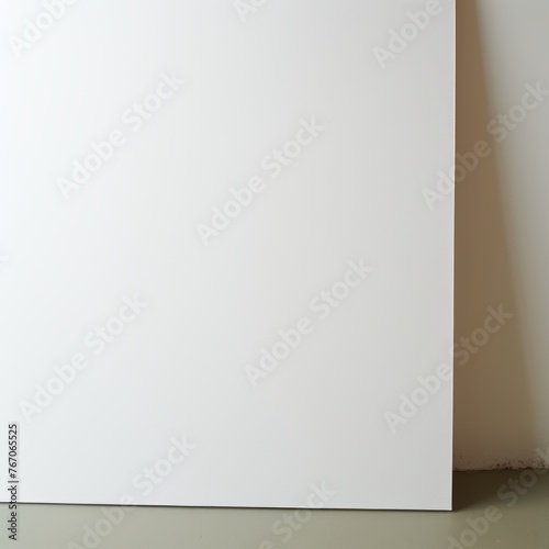 White Canvas without a frame for a mock-up painting, close-up, the floor of the canvas is visible.