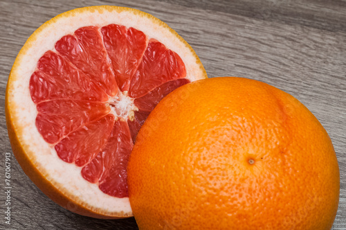 Organic fresh grapefruit isolated  photo