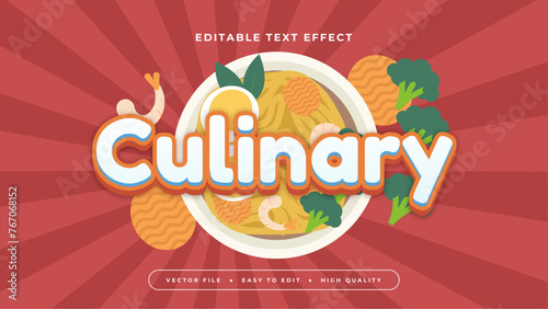 Colorful culinary 3d editable text effect - font style