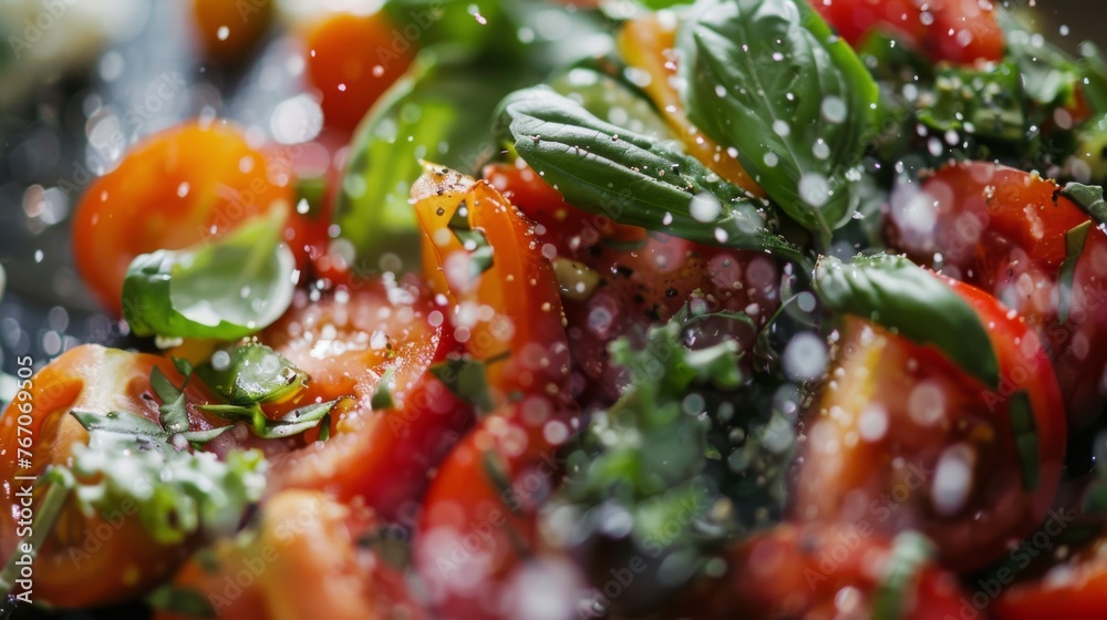Delicious and Nutritious, Close-Up of Fresh Ingredients in a Healthy Meal Delicious and Nutritious, Close-Up of Fresh Ingredients in a Healthy Meal