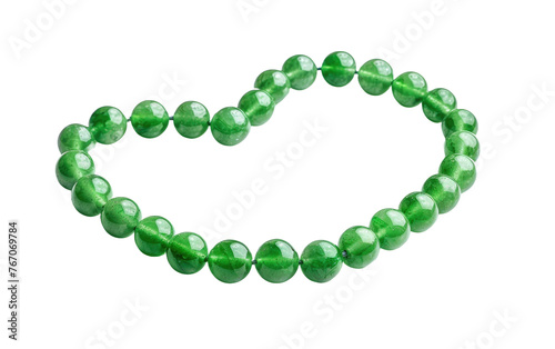 Gleaming Jade Necklace isolated on transparent Background