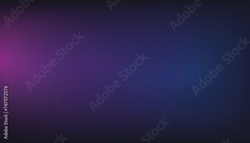 Dark blue purple color gradient background, grainy texture effect, web banner abstract design, copy space colorful background photo