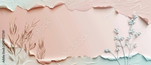 The gift certificate voucher template 10 has guilloche pattern watermarks and borders. It can be used for coupon, banknote, money design, currency, note, check etc. Modern in pink and turquoise. photo