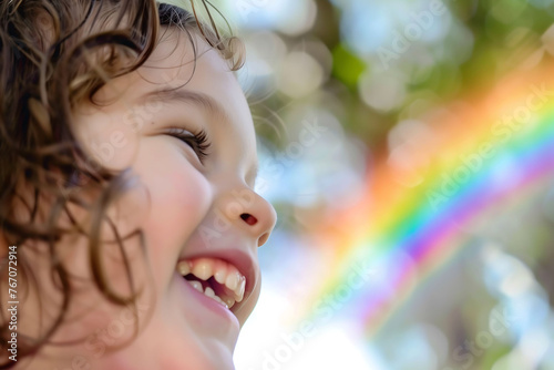 Joyful Child with a Rainbow Smile