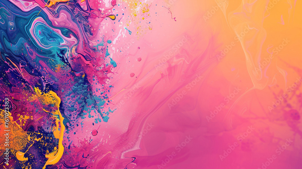 International Colour Day background. Abstract background. Colorful background. April background banner for special or awareness day, week or month. Business and media social background. Copy space.  - obrazy, fototapety, plakaty 