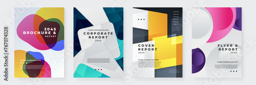 Colorful vector business brochure template with geometrical shapes for annual report, cover, vector template brochures, flyers, presentations, leaflet, magazine a4 size