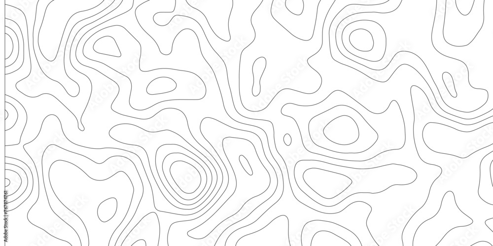 Topographic map and landscape terrain texture grid. Abstract lines background. Contour maps. Vector illustration. black and white topographic contours lines of mountains.	
