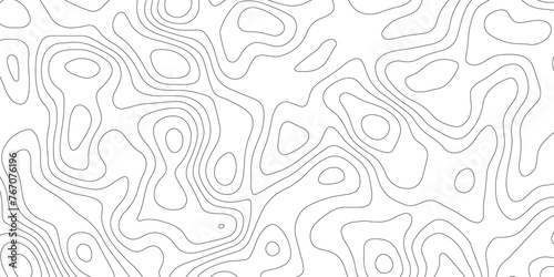 Topographic map and landscape terrain texture grid. Abstract lines background. Contour maps. Vector illustration. black and white topographic contours lines of mountains. 