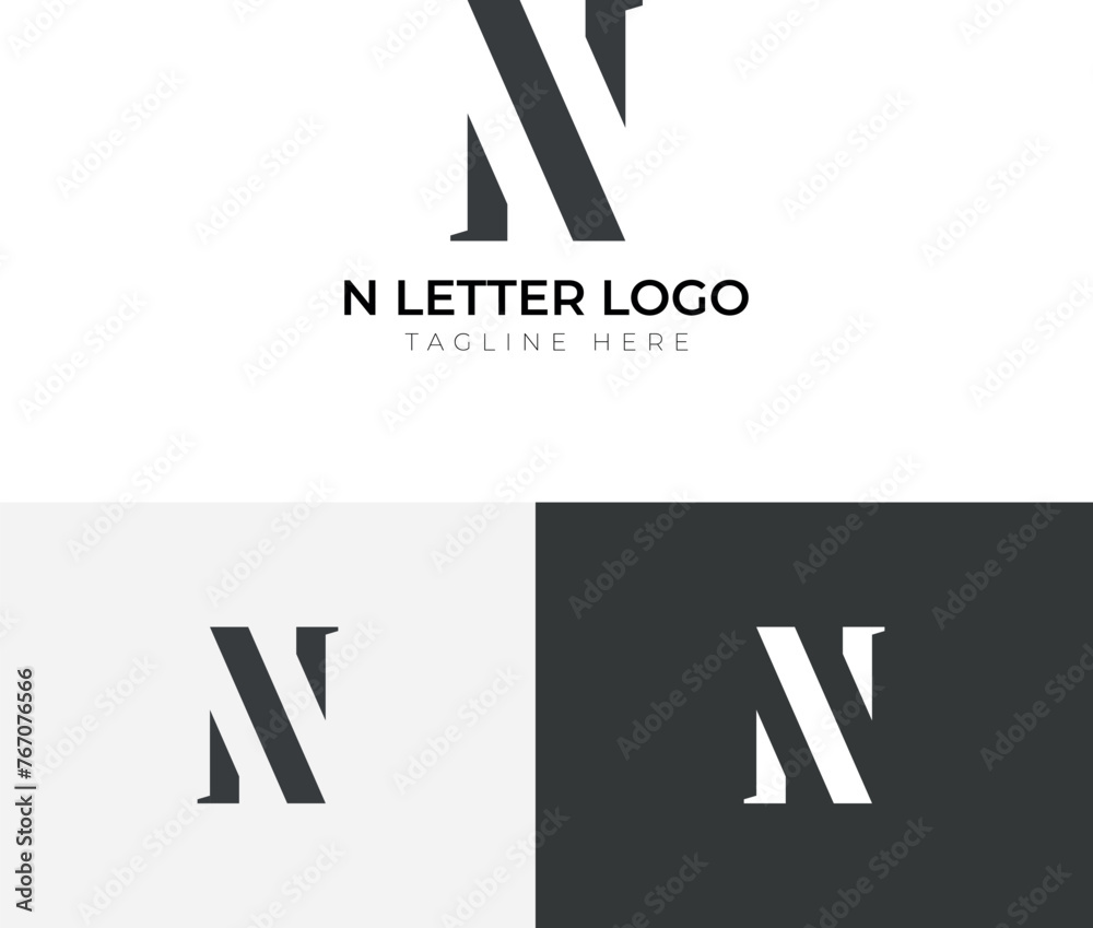N letter modern logo design icon template, vector illustration N letter modern logo design icon template, vector illustration