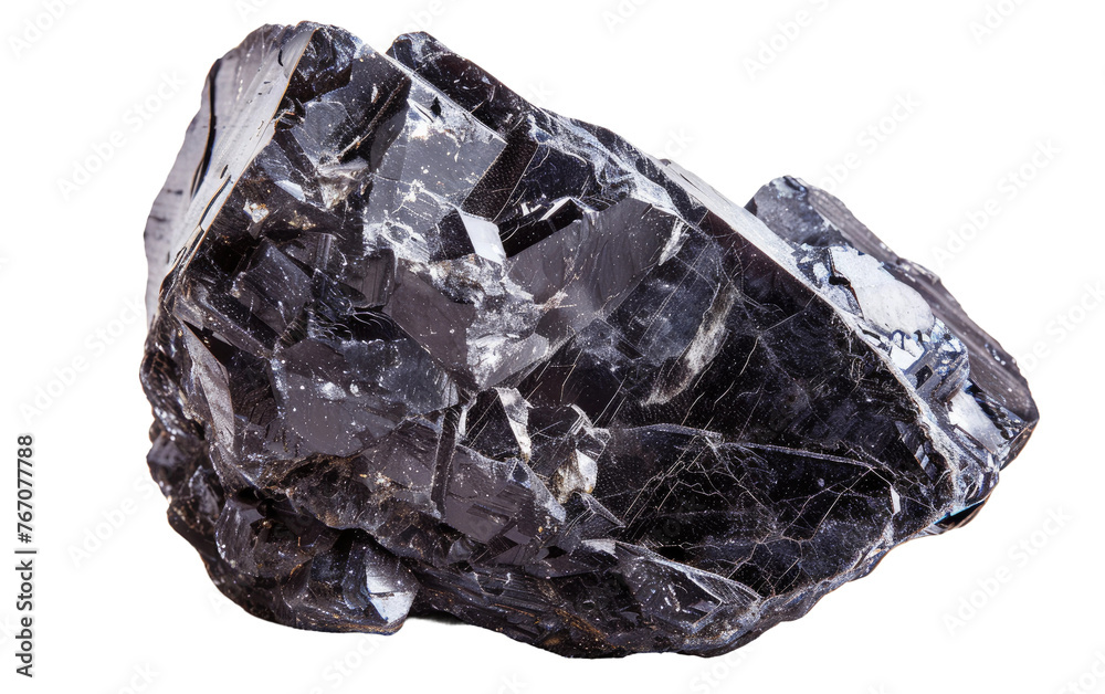 Luminescent Larvikite: Shimmering Stone isolated on transparent Background