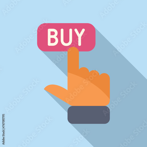 Buy online point icon flat vector. App cash credit. Customer best service