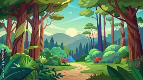 forest-background vector illustration 