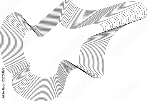 Canvas Print Circle frame warped with line created using blend tool