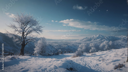 The winter mountains landscape © ArifulIslam