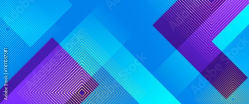 Blue and purple violet abstract banner with shapes. For business banner, formal backdrop, prestigious voucher, luxe invite, wallpaper and background