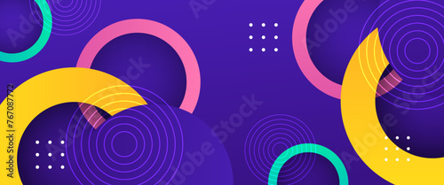 Colorful vector abstract banner with simple geometric shapes. For cover design  book design  poster  cd cover  flyer  website backgrounds or advertising