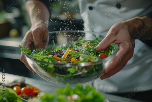 Guests at the upscale restaurant rave about the chef's talent for salting salads, elevating them to a new level of deliciousness