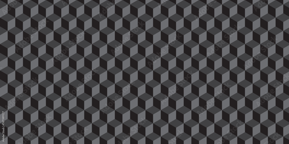 Black and gray background from cubes and lines. Geometric seamless pattern cube. Cubes mosaic shape vector design. Black and gray background from cubes and lines. Geometric seamless pattern cube. Cubes mosaic shape vector design.