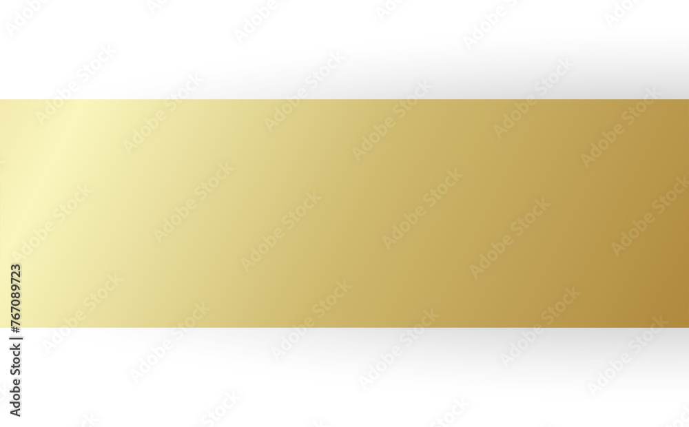 Gold paper rectangle and shadow, banners, label Gold paper rectangle and shadow, banners, label