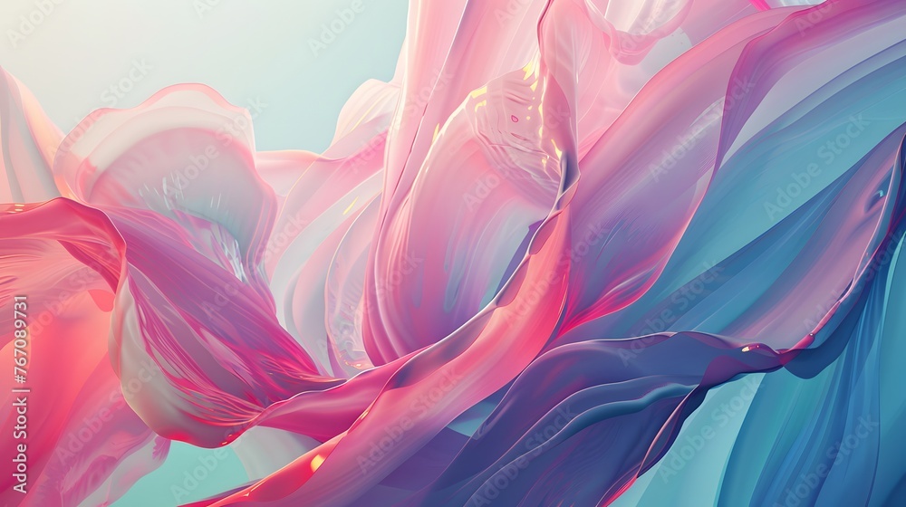 Flowing floral abstract with smoke, light, waves, and vibrant colors Flowing floral abstract with smoke, light, waves, and vibrant colors